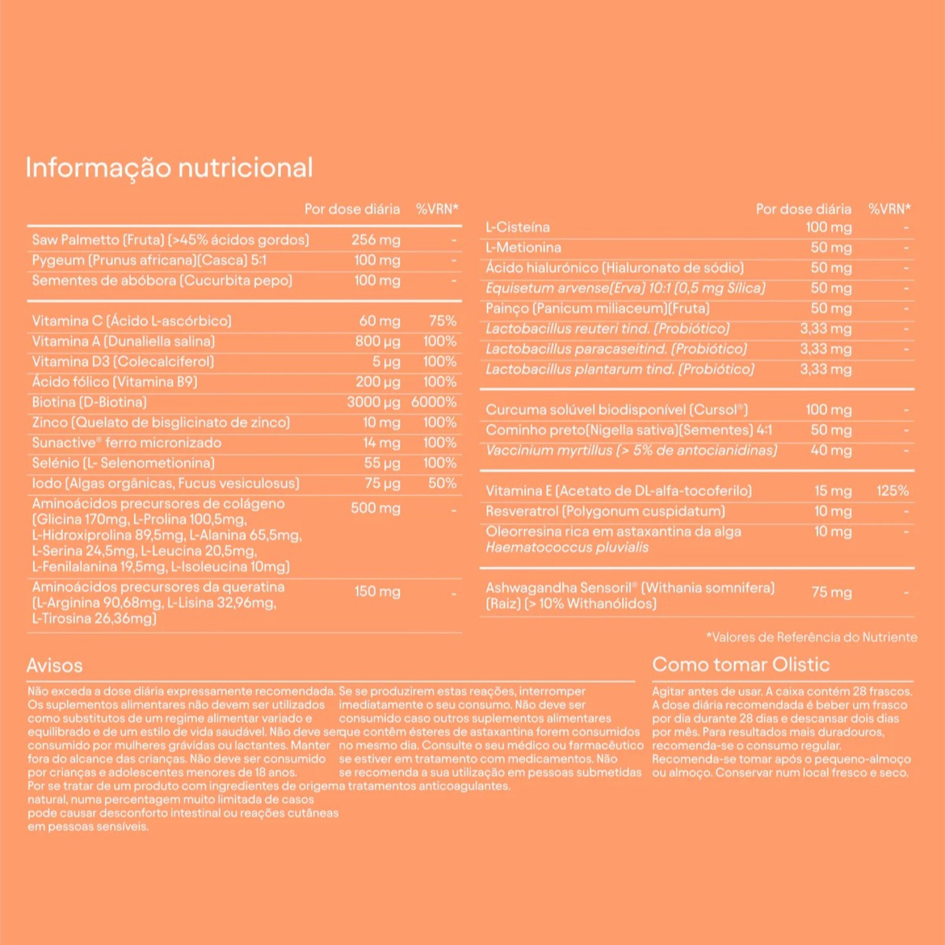 Olistic Woman Hair Supplement 25ml x 28 Ampoules