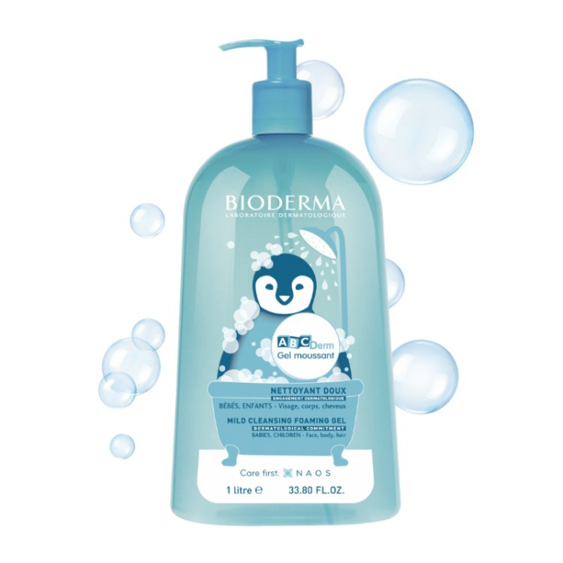 Bioderma ABCDerm Gel Moussant 1000ml Prix Spécial