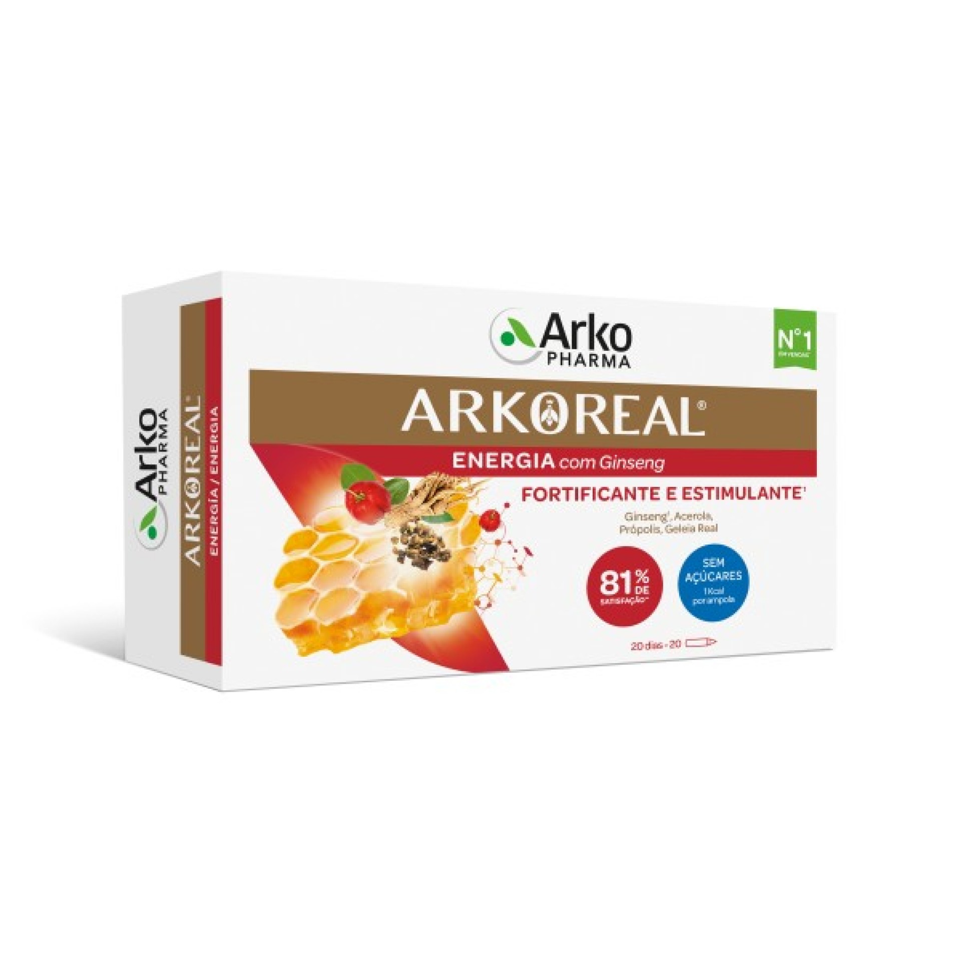 Arkoreal Gelée Royale + Ginseng 20 Ampoules