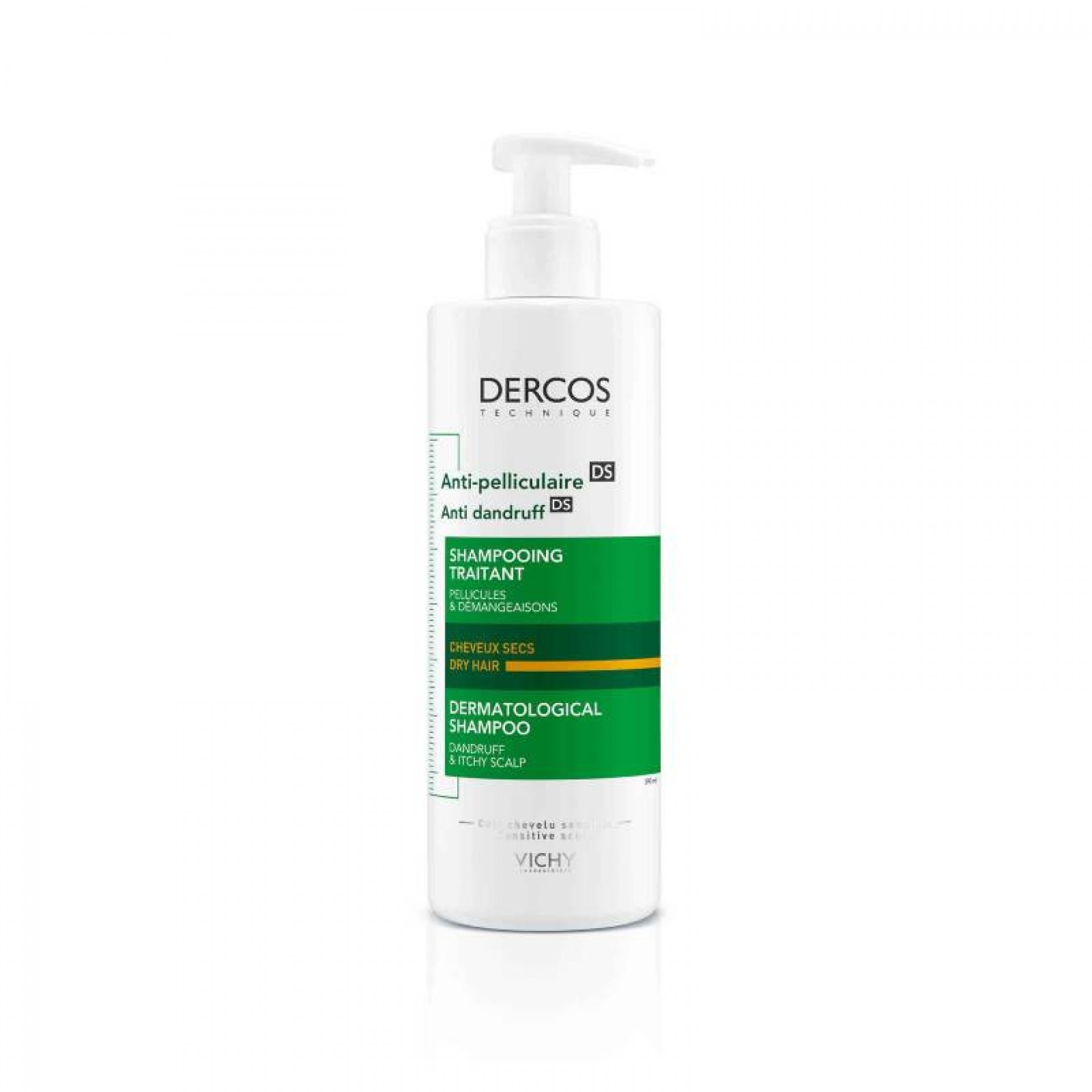 Dercos Shampooing Antipelliculaire Cuir Chevelu Sec 390ml