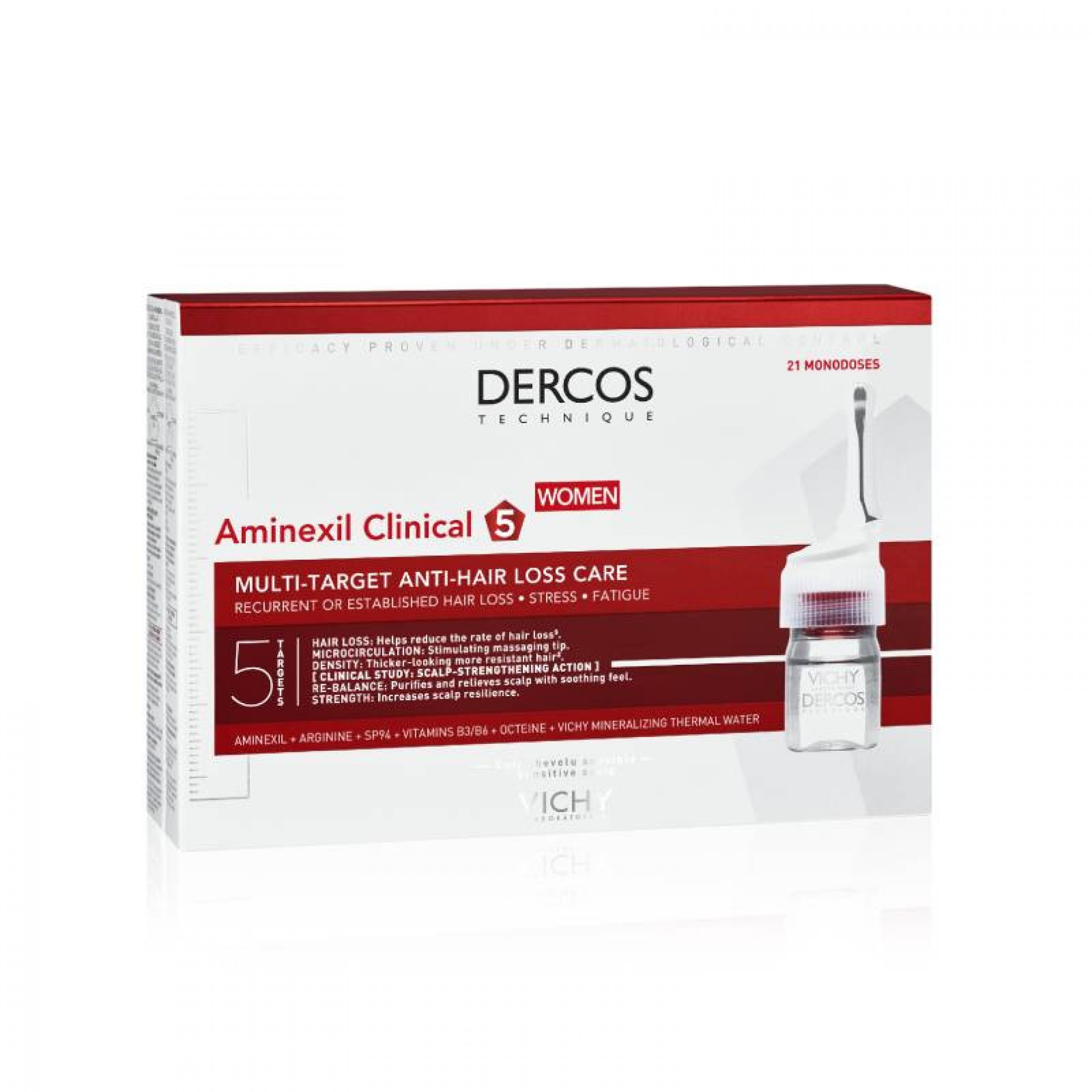 Dercos Aminexil Clinical 5 Femme 21 Ampoules