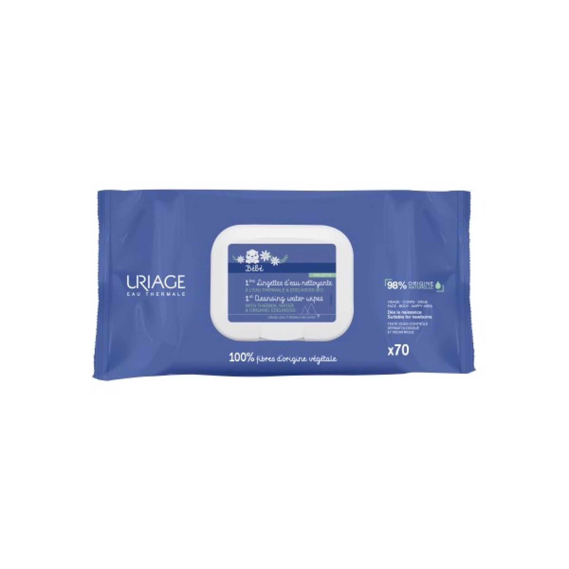 Uriage Baby 1st Cleansing Wipes 70 Units
