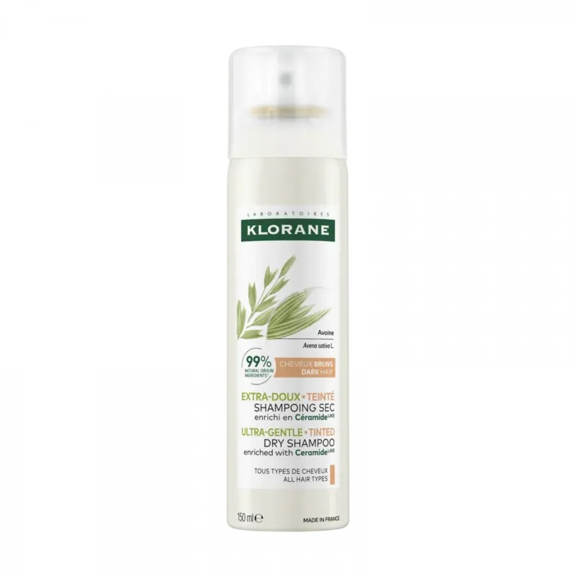 Klorane Dry Shampoo with Oat and Ceramide Tinted 150ml