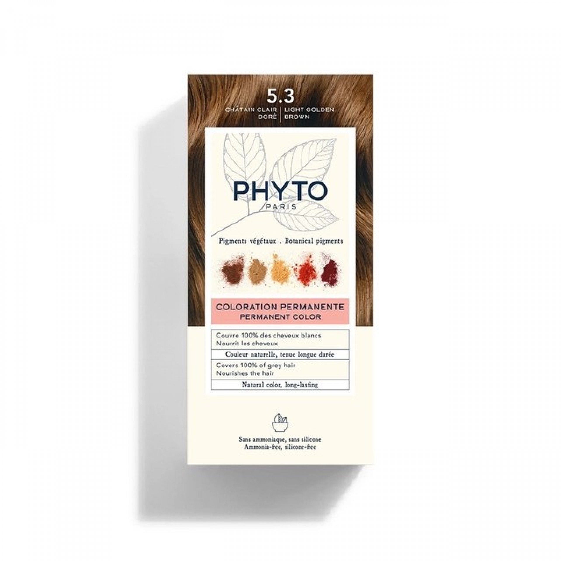 Phyto Phytocolor Coloração Tom 5.3 Castanho Claro Dourado