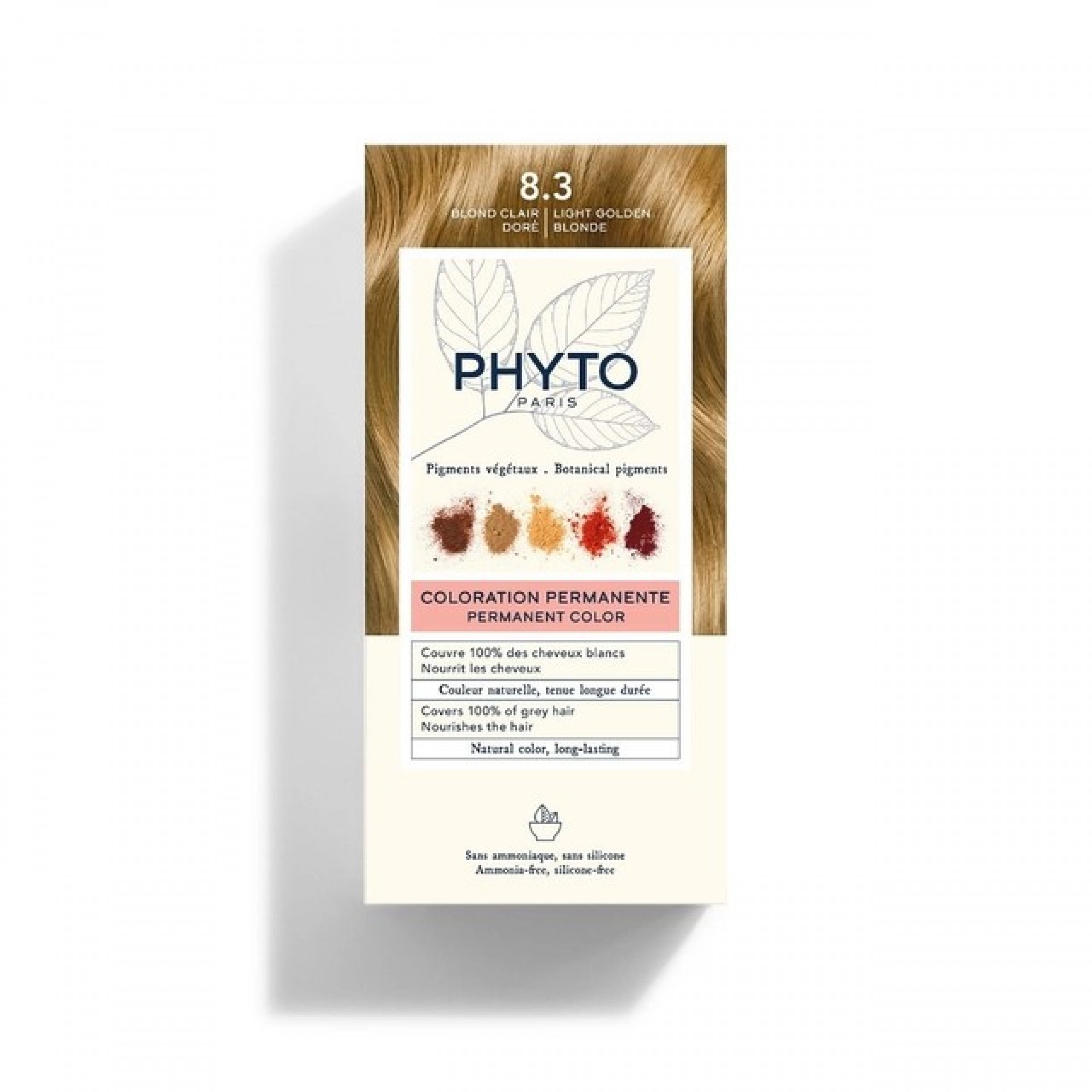 Phyto Phytocolor Coloración Tono 8.3 Rubio Claro Dorado