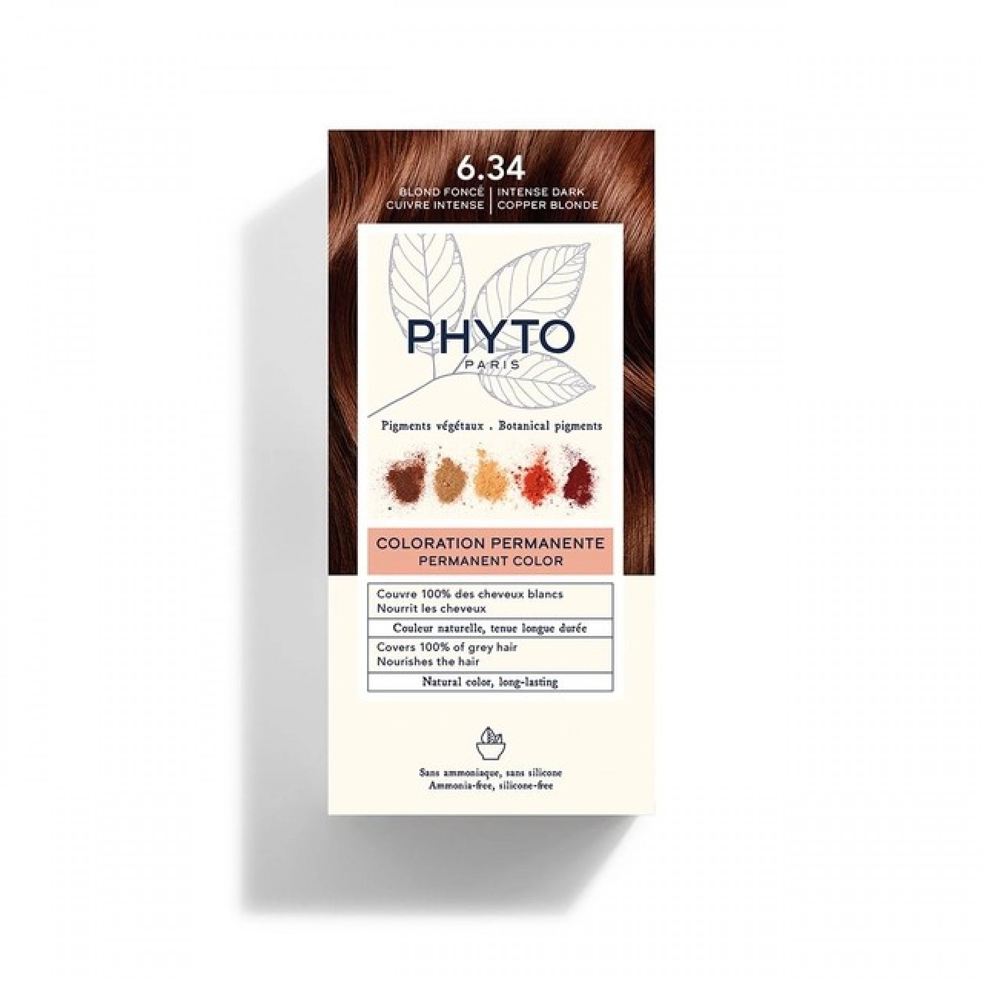 Phyto Phytocolor Coloração Tom 6.34 Louro Escuro Dourado Acobreado
