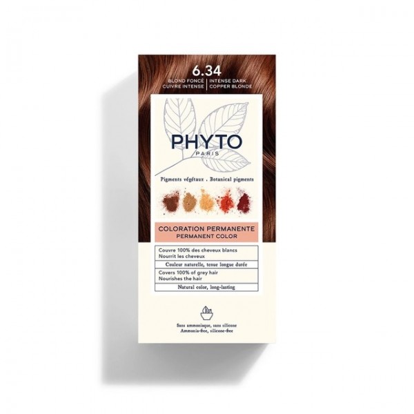 Phyto Phytocolor Hair Dye Shade 6.34 Dark Golden Copper Blonde