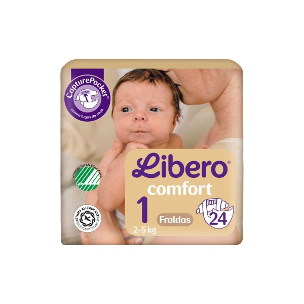 Libero Comfort Diapers 1 2-5Kg 24 Units