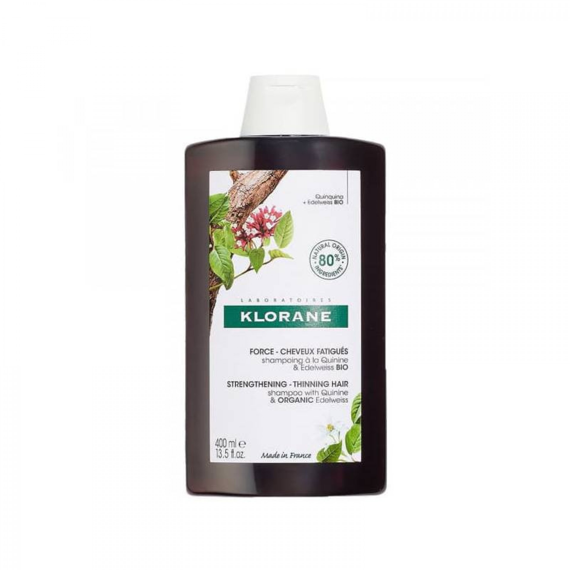 Klorane Quinine and Organic Edelweiss Shampoo 400ml