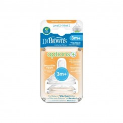Dr. Brown's Options+ Tetina Ancha Nivel 2 +3M x2