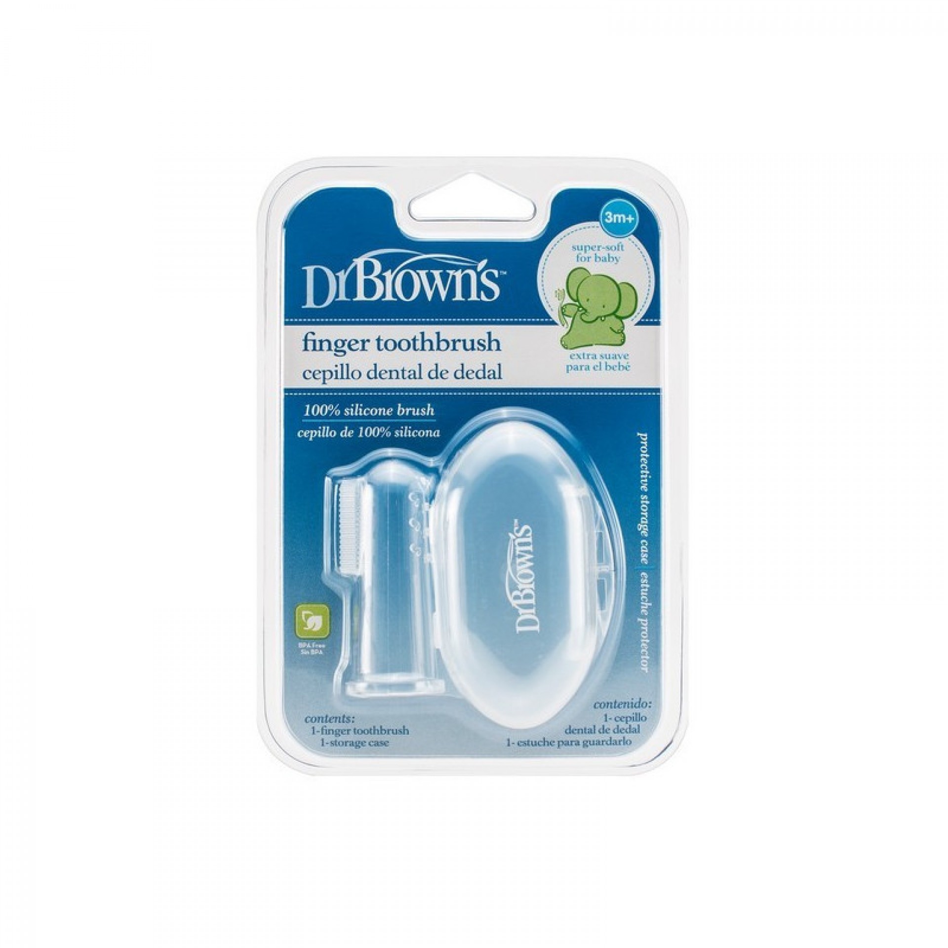 Dr. Brown's Escova Dental Dedo 3M+ com Estojo