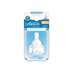 Dr. Brown's Natural Flow Narrow Level 3 Teat +6M x2
