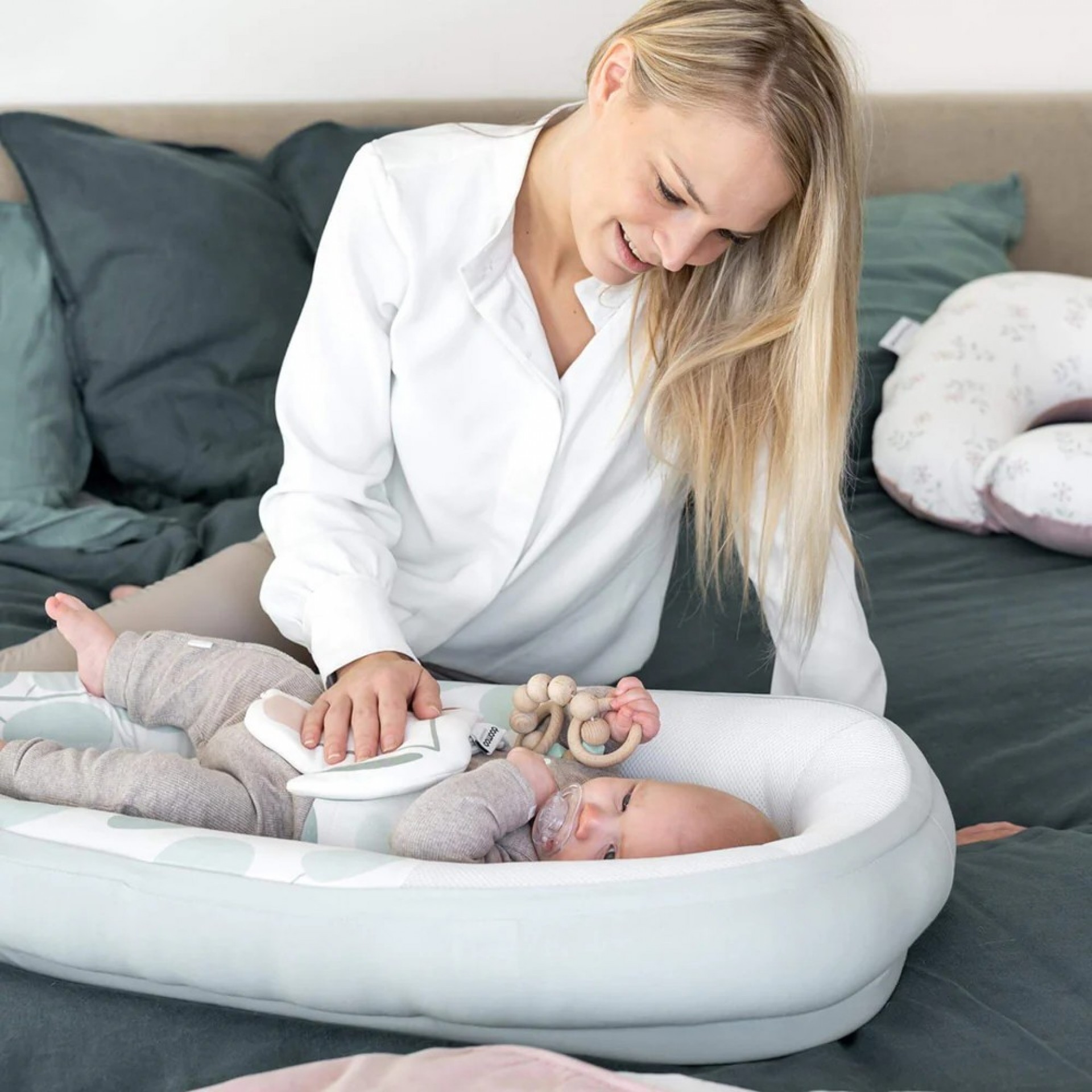 Doomoo Cocoon Feuilles Vert d’Eau