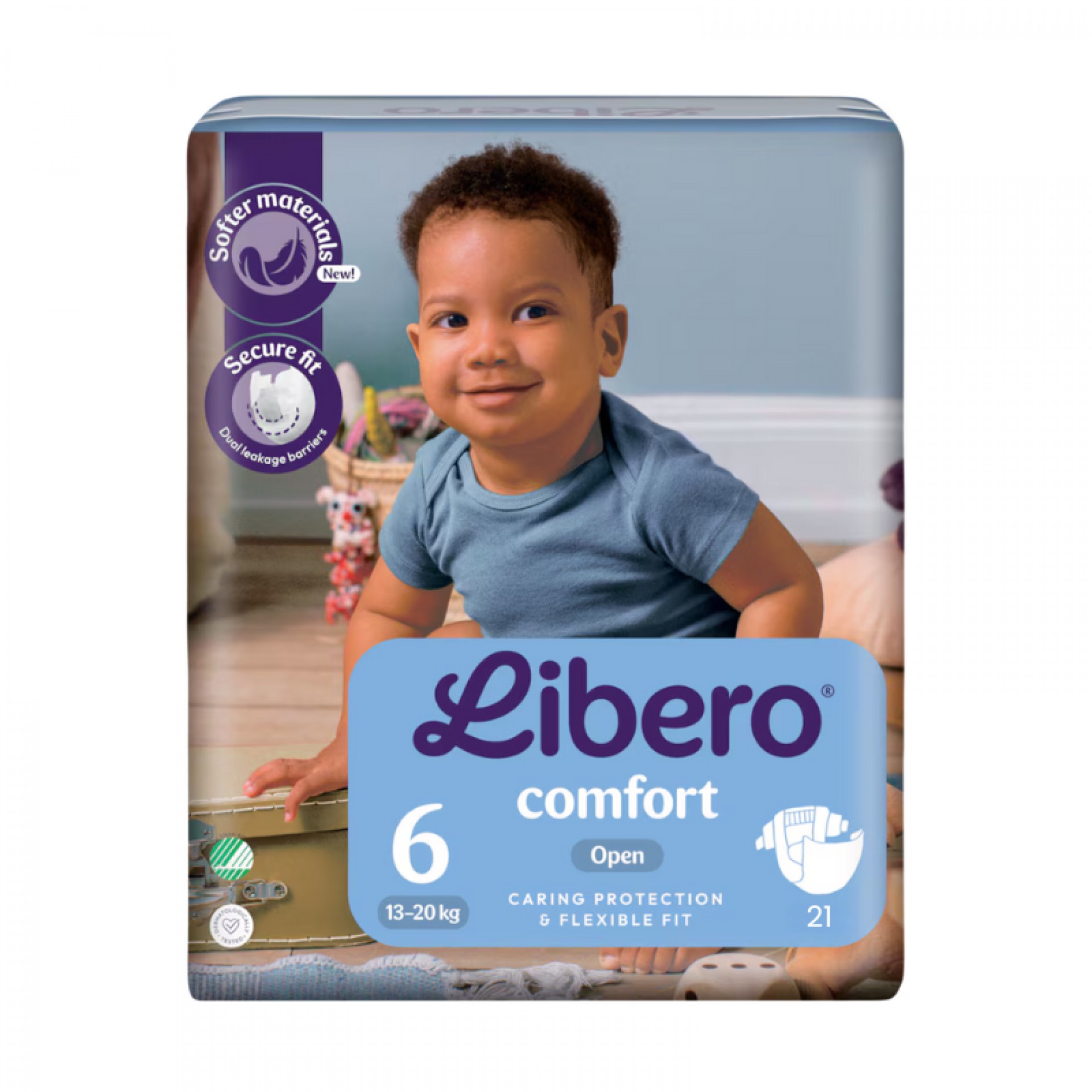 Libero Comfort Diapers Size 6 13–20kg 21 Units