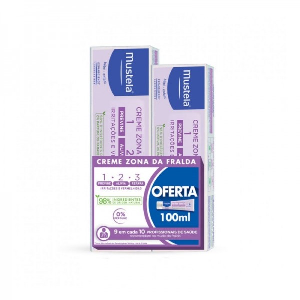 Mustela Baby Diaper Area Cream 1�2�3 150ml + 100ml