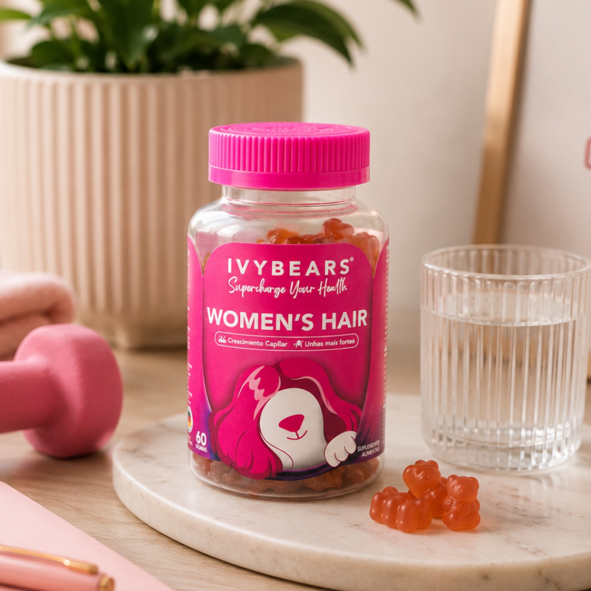 IvyBears Hair Vitamins for Women 60 Gummies