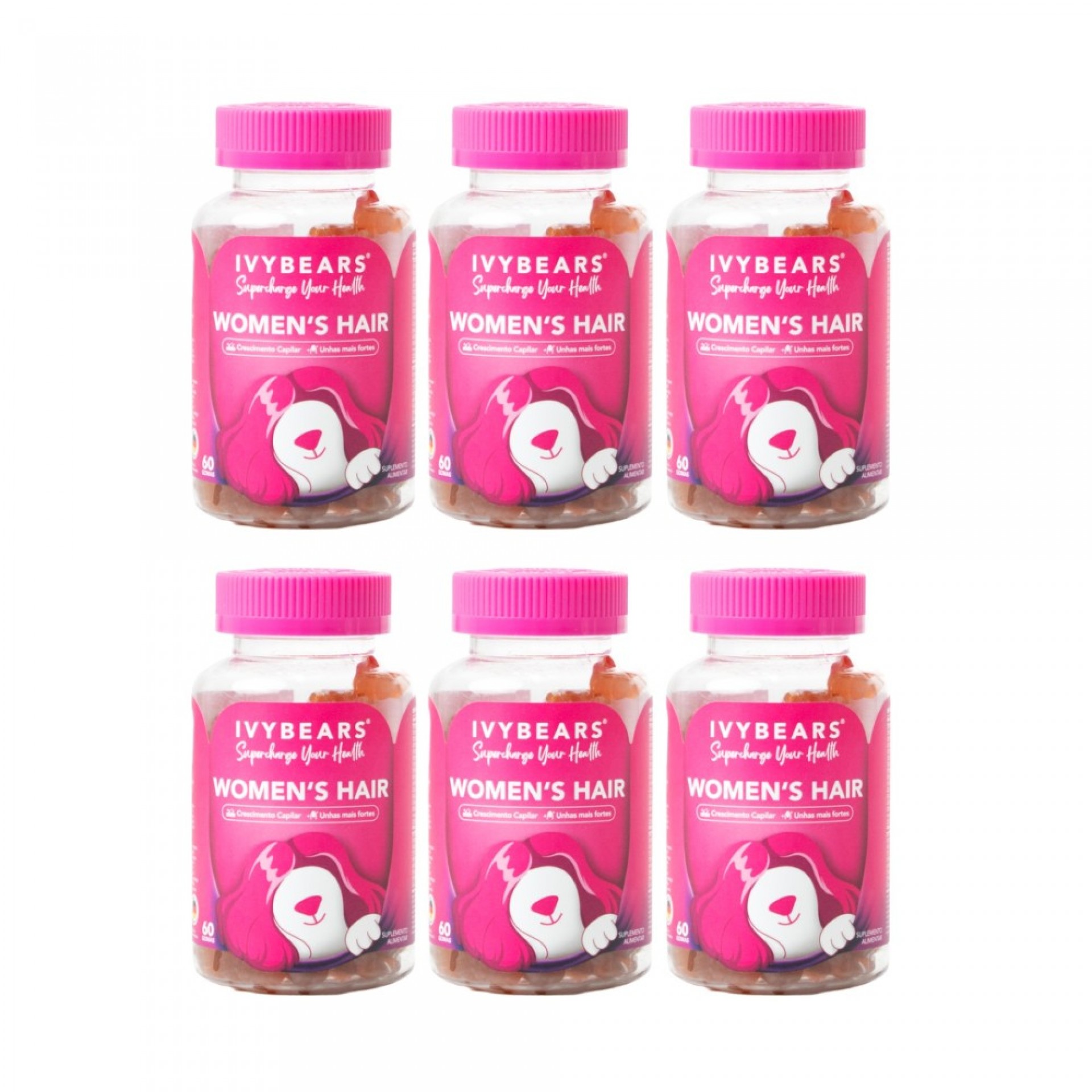 IvyBears Hair Vitamins for Women 6x60 Gummies