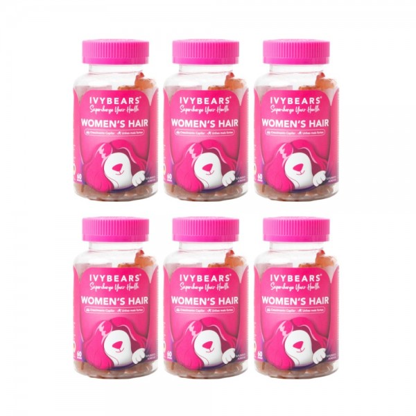 IvyBears Hair Vitamins for Women 6x60 Gummies IvyBears Hair Vitamins for Women 6x60 Gummies