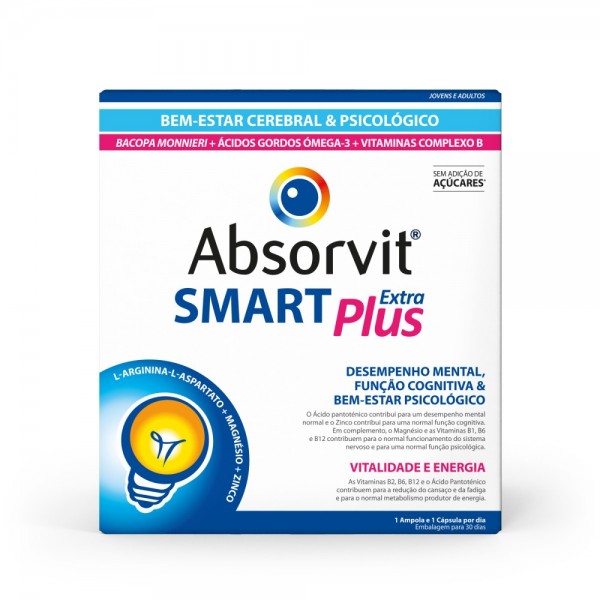 Absorvit Smart Extra Plus 30 Ampoules + 30 Capsules Absorvit Smart Extra Plus 30 Ampoules + 30 Capsules